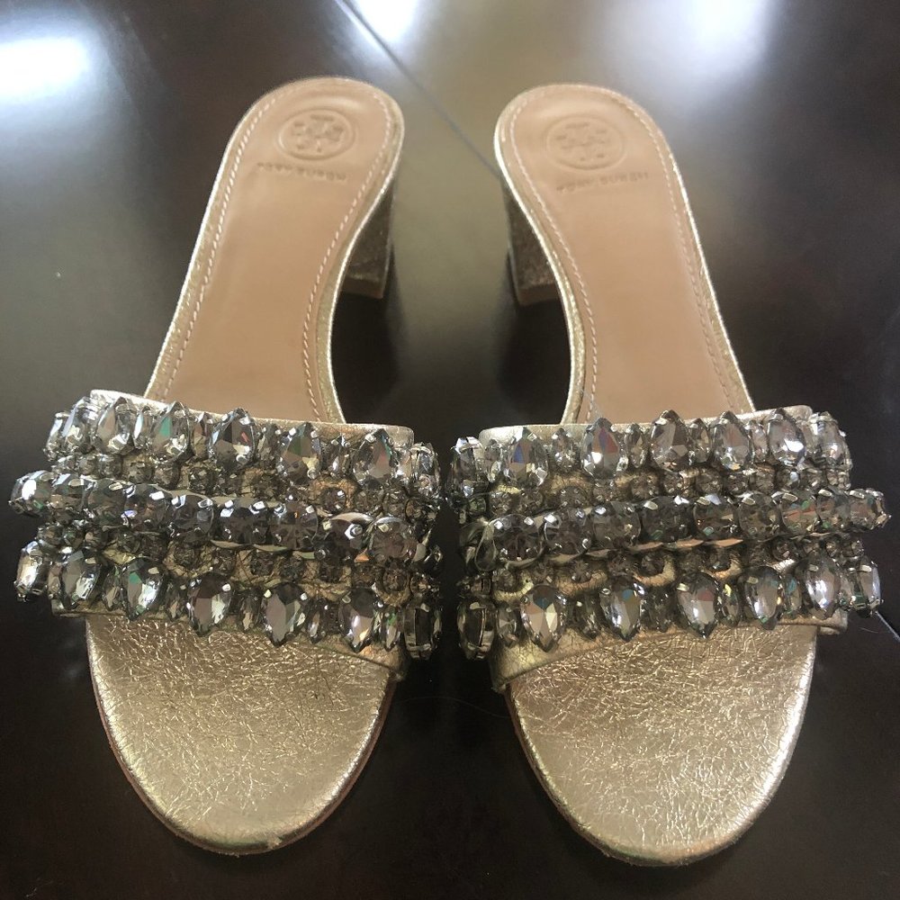 Tory Burch sling back studded Sandals size 7M